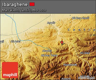 Physical Map of Ibaraghene