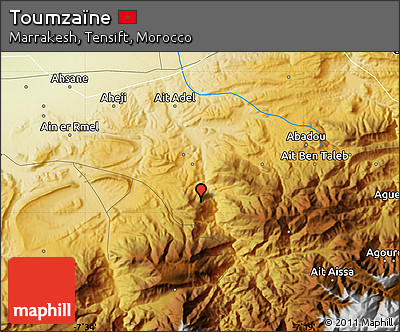 Physical Map of Toumzaïne