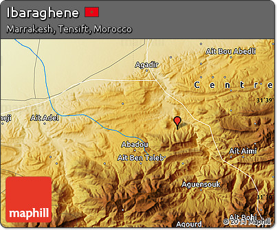 Physical Map of Ibaraghene