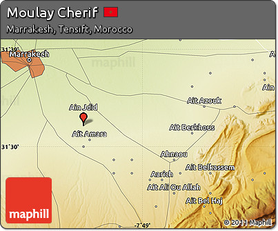 Physical Map of Moulay Cherif