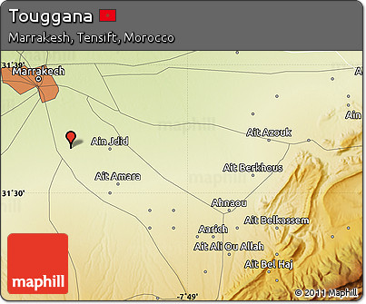 Physical Map of Touggana