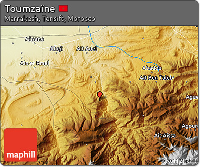 Physical Map of Toumzaïne