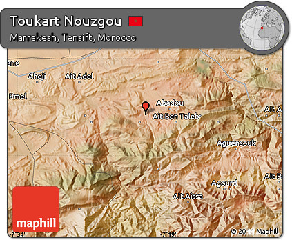 Satellite Map of Toukart Nouzgou