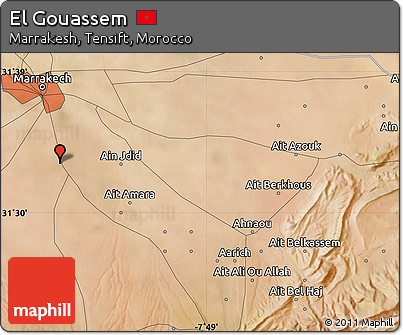 Satellite Map of El Gouassem