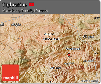 Satellite Map of Tighratine