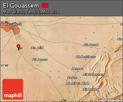 Satellite Map of El Gouassem