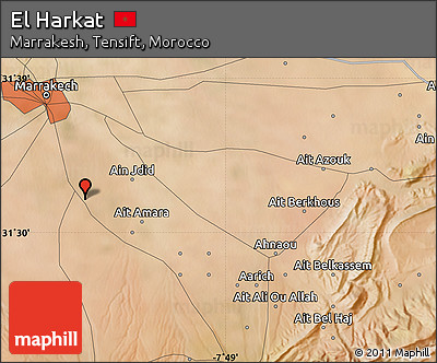 Satellite Map of El Harkat