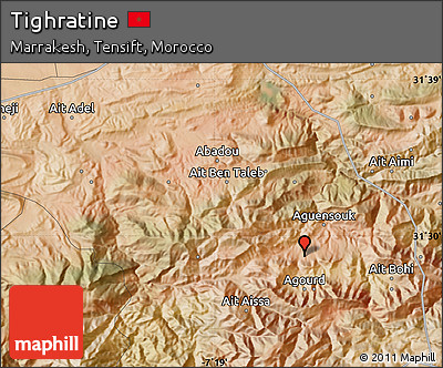 Satellite Map of Tighratine