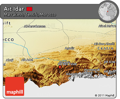 Physical Panoramic Map of Aït Idar