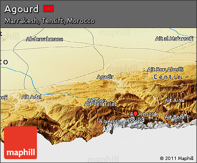 Physical Panoramic Map of Agourd