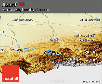 Physical Panoramic Map of Azarif