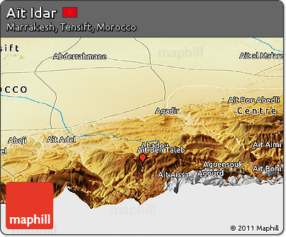 Physical Panoramic Map of Aït Idar