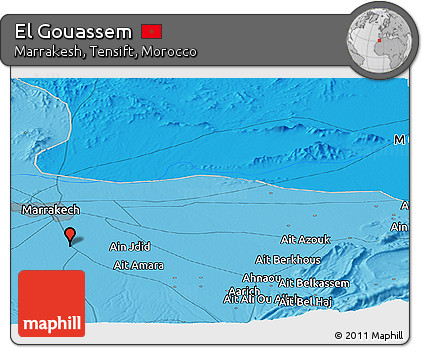 Political Panoramic Map of El Gouassem