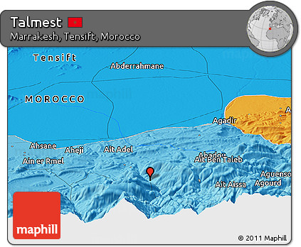 Political Panoramic Map of Talmest