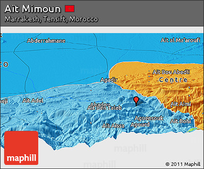 Political Panoramic Map of Aït Mimoun