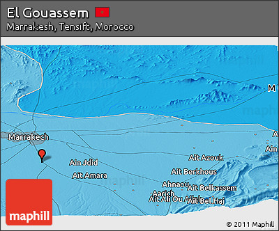 Political Panoramic Map of El Gouassem