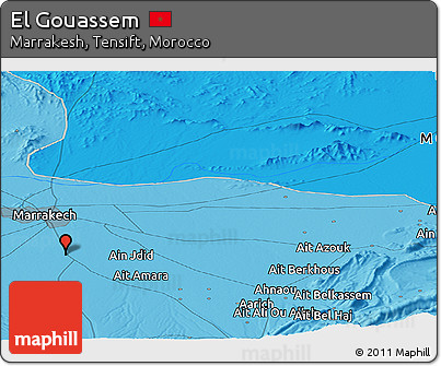 Political Panoramic Map of El Gouassem