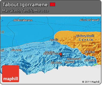 Political Panoramic Map of Tabout Igorramene