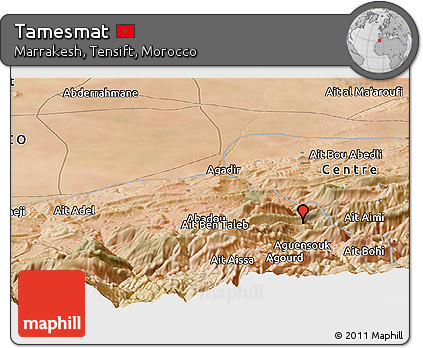 Satellite Panoramic Map of Tamesmat