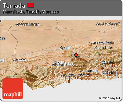 Satellite Panoramic Map of Tamada