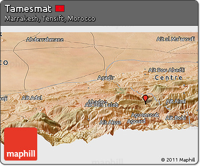 Satellite Panoramic Map of Tamesmat