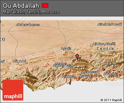 Satellite Panoramic Map of Ou Abdallah