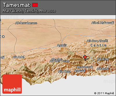 Satellite Panoramic Map of Tamesmat