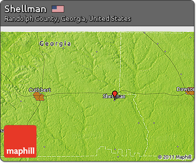 Physical 3D Map of Shellman