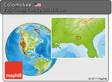 Physical Location Map of Colomokee