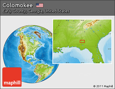 Physical Location Map of Colomokee