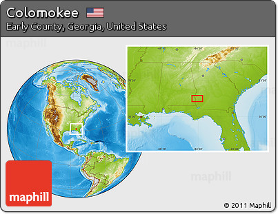 Physical Location Map of Colomokee