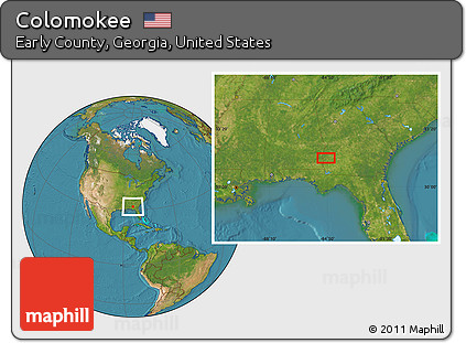 Satellite Location Map of Colomokee