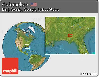 Satellite Location Map of Colomokee