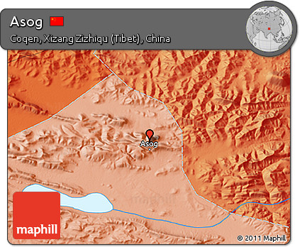 Political 3D Map of Asog