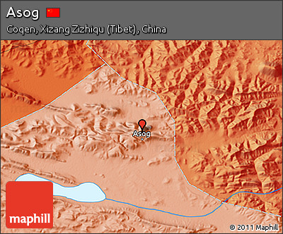Political 3D Map of Asog