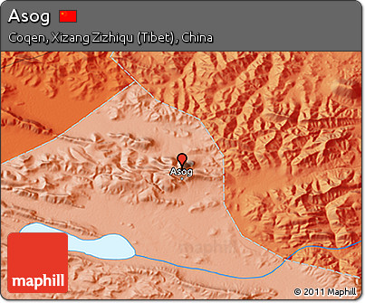 Political 3D Map of Asog