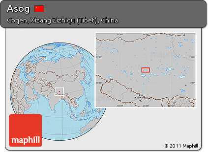 Gray Location Map of Asog