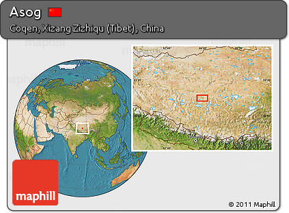 Satellite Location Map of Asog