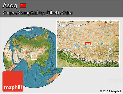 Satellite Location Map of Asog