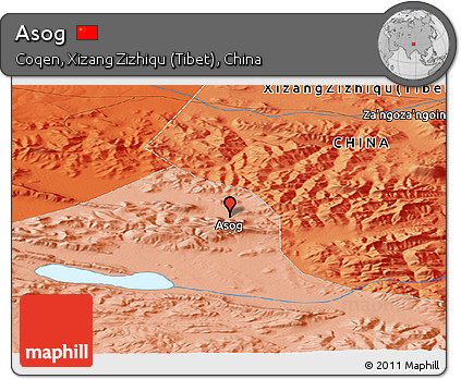 Political Panoramic Map of Asog