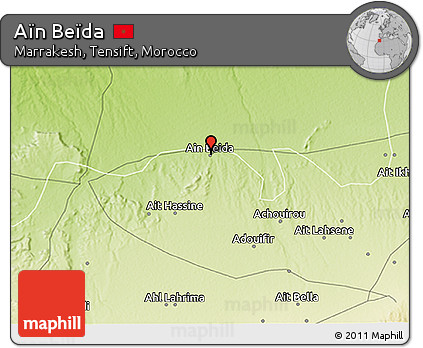 Physical 3D Map of Aïn Beïda
