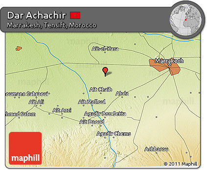 Physical 3D Map of Dar Achachir