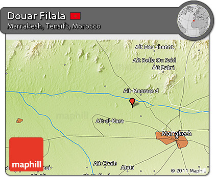 Physical 3D Map of Douar Filala