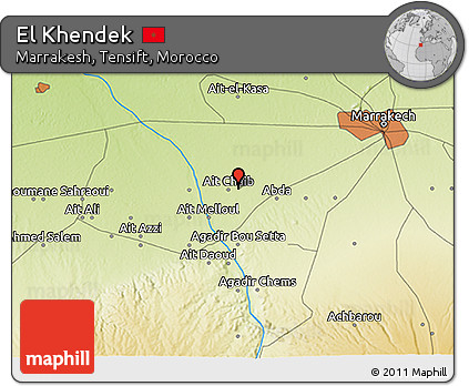 Physical 3D Map of El Khendek