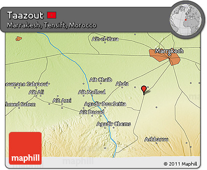 Physical 3D Map of Taazout