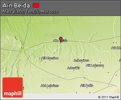 Physical 3D Map of Aïn Beïda