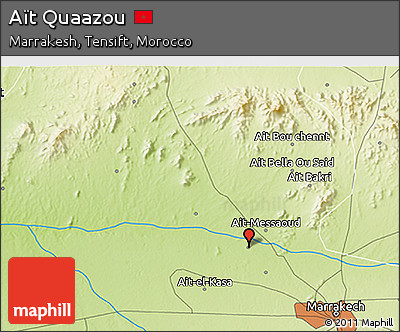 Physical 3D Map of Aït Quaazou