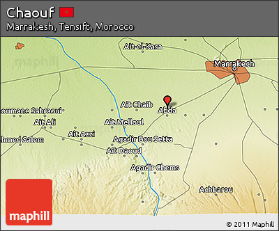 Physical 3D Map of Chaouf