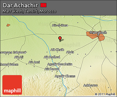 Physical 3D Map of Dar Achachir