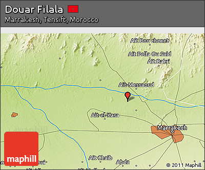Physical 3D Map of Douar Filala
